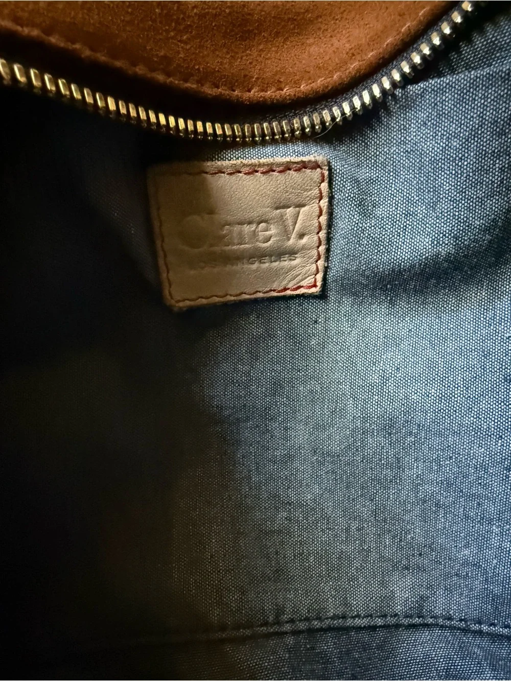 Clare V brown suede moyan messenger